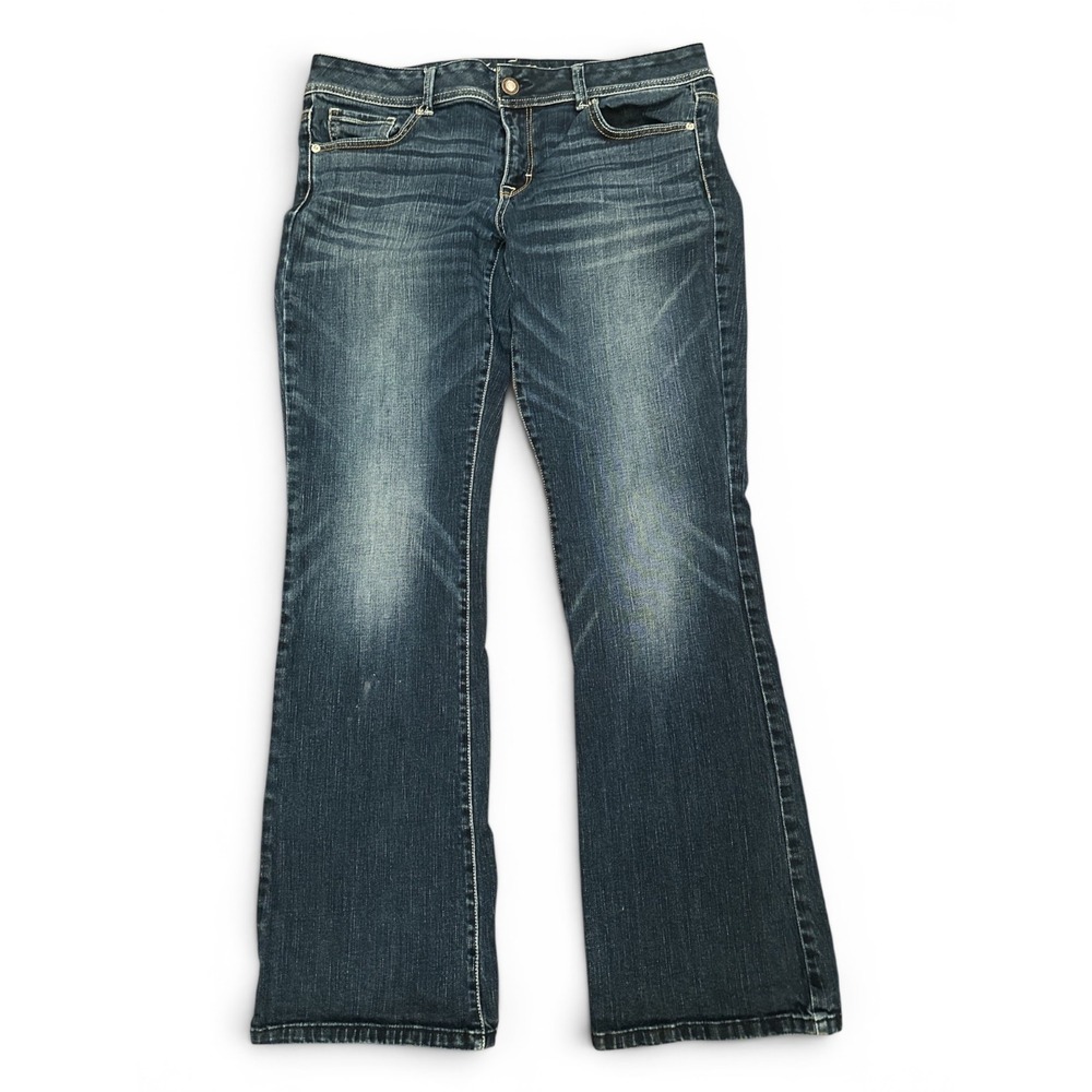 American Eagle Bootcut Jeans 14 Long Dark Wash Y2K Stretch Denim